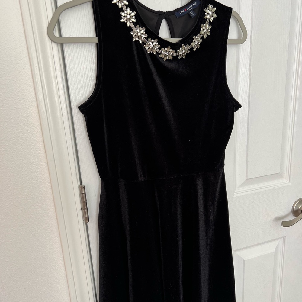 Black velvet dress